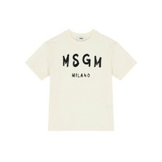 MSGM 24SS 키즈 여성 로고티셔츠 아이보리 S4MSJUTH012 013