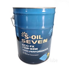 S-OIL 세븐 에코 FX 75W85W 20L GL-4 전륜구동 기어박스 및 트랜스액슬 수동변속기유, 1개