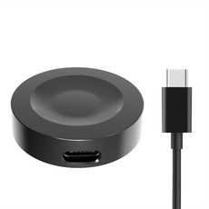 2-in-1 전원 어댑터 마그네틱 충전기 도크 브래킷 홀더 시계 버드 스마트 워치 이어폰 휴대용 USB 충전 케이블, 검은색, 1개