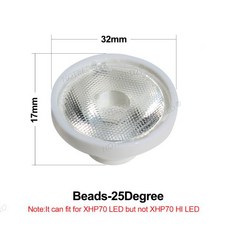 XHP70 하이 LED 칩 SMD 고전력 XHP70.2 7070 비즈 3A 6A COB 20W 콜드 화이트 램프 손전등 부품 소스 DC, 09 32mm 25 Degree_02 1피스, 1개