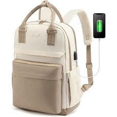 airback 가방 여행가방 남녀공용백팩 여행 LOVEVOOK 여성용 노트북 백팩 15.6인치 USB 포트 포함 패션 방수 선생님 간호사 스타일리시 빈티지 데이팩 대학생용 책가