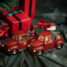 국내배송 LED 크리스마스 산타 자동차 오르골 한소픈 조명 성탄절 선물, 크리스마스요정