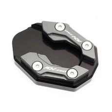 로고가 있는 킥스탠드 사이드 스탠드 익스텐션 패드 혼다 ADV350 ADV 350 2020 2021 2022 2023 오토바이, [05] Titanium, 1개