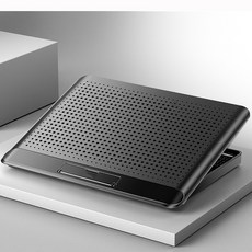 휴대용 게임 PC 노트북 쿨러 노트북 냉각 패드 조정 가능한 지원 노트북 스탠드 팬 맥북 홀더 액세서리, 02 black