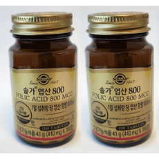 솔가 엽산 800, 100정, 2개