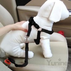 YUNS 강아지 안전벨트 (블랙) 사고방지 애견가슴줄
