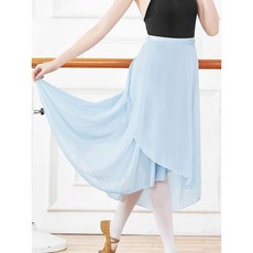성인 발레 스커트 치마 발레복 원피스 레이스 연습 쉬폰 앞치마 댄스 거즈 교사 롱 여성