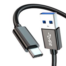 속도빠른 안드로이드오토 케이블 C타입 고속 충전 데이터 케이블 USB3.2 Gen2 A TO C, 블랙10Gbps, 50cm, 1개