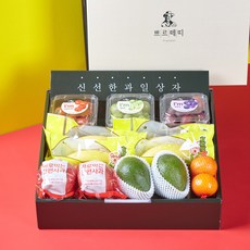 [쁘르떼띠] 신선한 과일상자 시즌 1 과일선물세트 세척사과 바나나 외 5종 (2kg내외), 1개