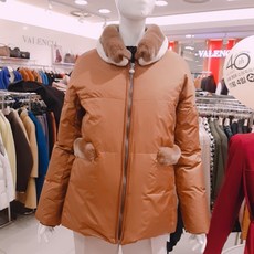 발렌시아 20년겨울 렉스하이넥 집업구스 패딩점퍼