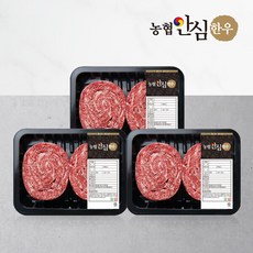 [농협안심한우] 1등급 한우 냉장 불고기용 600g (200gX3팩), 3개, 200g