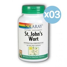 Solaray 솔라레이 세인트 존스 워트 180캡슐 3팩 St John's Wort 325mg Capsules, 180정, 3개