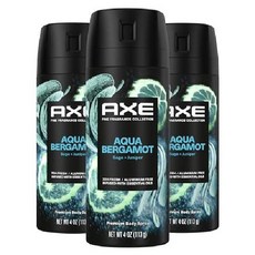  AXE 악스 프리미엄 데오드란트 바디 스프레이 땀 억제 냄새 제거 남성 스포츠 3팩 세트, 베르가못 