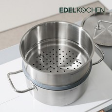 에델코첸 스텐 찜기 3종 모음, 스텐 찜기 24cm (뚜껑 미포함), 1개