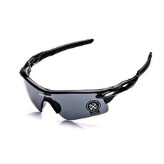 [WITH] 자전거 고글 스포츠 선글라스 초경량 편광 방풍 1개, 블랙