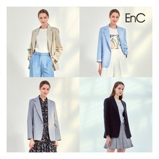 [이앤씨] ♥[EnC] 23SS 시그니처 린넨 블렌드 텐션 재킷 1종 (ENJK32562A