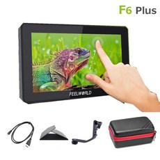 dslr 모니터 카메라 필월드 FEELWORLD-F6 Plus 5.5 인치 DSLR 필드 3D LUT 터치 스크린 4K IPS FHD 배터리 1920X1080, 한개옵션0, 1개