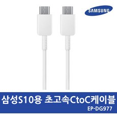 삼성전자 S10 5G CtoC 25W 초고속충전기 EP-TA800, S10 5G CtoC 케이블_화이트(충전기별도)