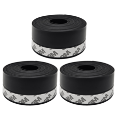 코지메이트 틈새노노 접착식 문풍지 테이프, 블랙 (폭 45mm x 길이 5m), 3개