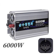 HOULI 인버터 순수정현파 형 60hz 차박용품 주행충전기 자동차, 07 EU-6000W-220V-12V