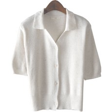 린넨반팔가디건