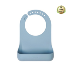  에디슨 베이비 실리콘 턱받이, 블루, 10개, 1개 