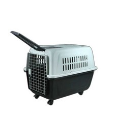 애완견 케이지 대형 이동장 소형견 반려동물 캐리어, 1개, 1. 4호 블랙+기저귀판+그릇+범용휠