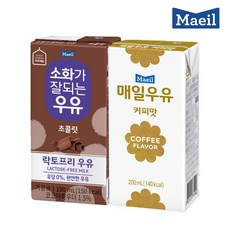 매일유업 소화가잘되는 초코 멸균 우유 190ml 24팩 + 멸균 매일우유 커피 200ml 24팩, 1세트