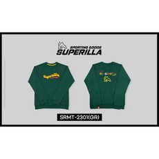 [SUPERRILLA] 슈퍼릴라 맨투맨티셔츠 SRMT-2301(GR) 배드민턴&탁구&스쿼시&테니스&스포츠&라온스포츠