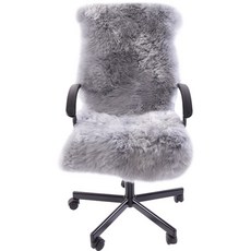 부드러운 털 서재 등받이 커버 컴퓨터 의자 커버, 애쉬 + 1.3P [50-60cm X130cm]