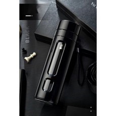 찻병 대용량 티워터 분리 유리잔 뜨거운 물에 물을 마시고 차 휴대용, 블랙 550ml, 1개