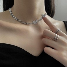 실버볼드목걸이