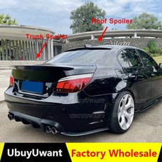 자동차 ABS 소재 리어 윙 프라이머 컬러 스포일러 BMW E60 루프 520i 528i 535i 530i 525i, [06] Trunk Matte Black, 1개