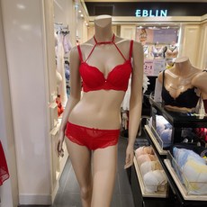 에블린 로맨틱홀리데이_풀컵브라 레이스팬티 세트 레드 뉴코아 인천
