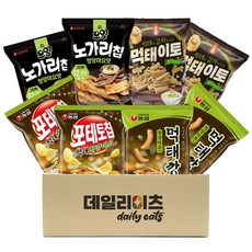 [데일리이츠] 먹태 청양마요 시리즈(농심먹태깡2 + 농심 포테토칩 먹태맛2 +롯데노가리칩2 +먹태이토2), 1박스