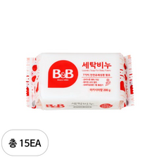 비앤비 유아의류용 세탁비누 아카시아, 15개, 200g