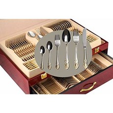 Venezia Collection Gold Flatware Serving Set for 12 75-Pc Lux/399366, 상세내용참조, 상세내용참조, 상세내용참조
