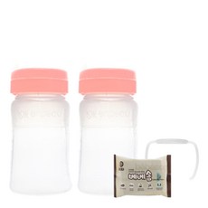 앙뽀 실리콘 젖병 1+1 (노꼭지) 260ml, 앙뽀260ml(노)_new핑크+new핑크, 핑크