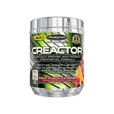 머슬테크 Creactor HCL 근성장 근손실 방지 Creatine 근육증강제 크레아틴 ATP 269g 120회 과일화채 근비대 운동보조제 헬스부스터 Postworkout Max Potency