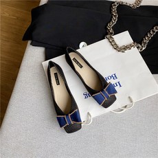 바이스타 네모난 단화 여자 얕은 입 리본 선녀 부드러운 신발