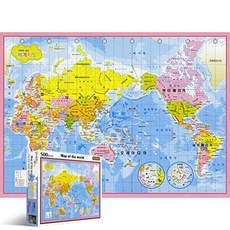 1000피스 직소퍼즐 - 머리에 쏙쏙 세계 지도 (한글판), 단품