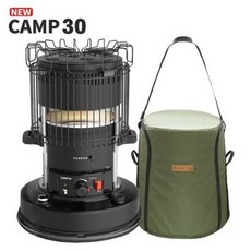 파세코 캠핑 난로 NEW CAMP-30 BK 매트블랙 / 가방 포함,