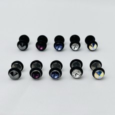 [1+1] 제이투스토리 고무링 덤벨 피어싱 써지컬 남녀공용 컬러 큐빅 바 1.2mm