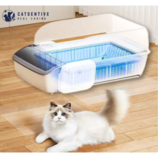 캣센티브 오픈형 고양이 자동 화장실 사막화방지 스마트 센서 항균 자동청소 저소음, 캣센티브 본품