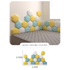 벽쿠션 안전 매트 놀이방 어린이집 벽부착, 1개