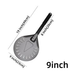 피자삽 피자서버 710 인치 작은 피자 패들 껍질 천공 짧은 핸들 Nonstick 주방 용품 선반 오븐 Accessorie, black 9inch 49cm, 1개