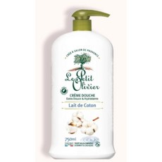 프랑스 르쁘띠올리비에 엑스트라 젠틀 모이스춰라이징 샤워 크림 코튼 밀크 750ml