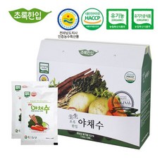 초록한입 자연을 담은 유기농 생생 야채수, 60포, 110ml