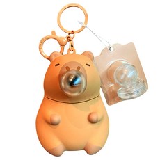 틴스타일 풍선부는 카피바라 키링 버블 말랑이 동물 애착 인형 키홀더, 1개, 콧물카피바라