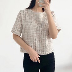 트위드블라우스